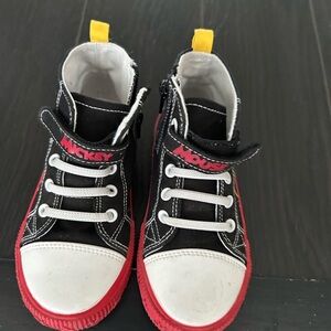 Mickey Mouse Kids High-Top Sneakers - Black and Red